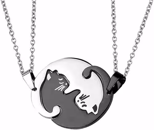 گردنبند استیل ست گربه کد160