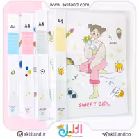 پوشه فانتزی شفاف A4