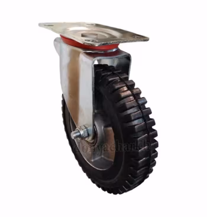 چرخ دایکاست سایز 100 گردان (حمل بارهای سنگین در کارخانجات و انبارها-ماشین‌آلات صنعتی و دستگاه‌های متحرک-گاری‌های حمل بار و تجهیزات فروشگاهی-محیط‌های با دمای بالا یا شرایط سخت کار)