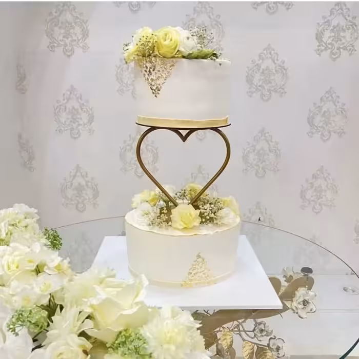 استراکچر تزیین کیک به گز مدل قلب