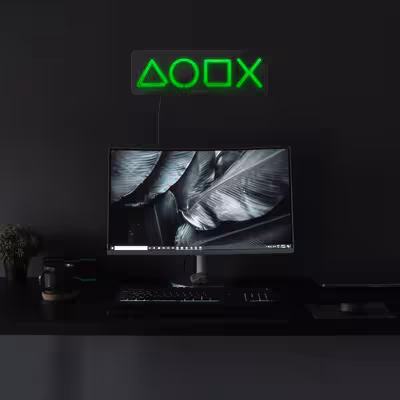 چراغ دیواری نئون دیزاین طرح Ps-Keys-GL_GR