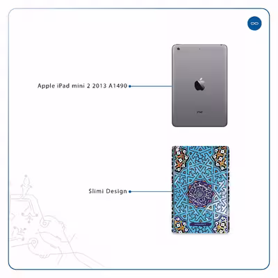 برچسب پوششی ماهوت مدل Iran-Tile7 مناسب برای تبلت اپل iPad mini 2 2013 A1490