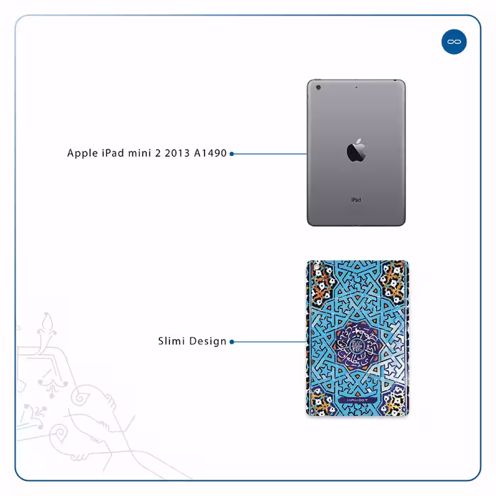 برچسب پوششی ماهوت مدل Iran-Tile7 مناسب برای تبلت اپل iPad mini 2 2013 A1490