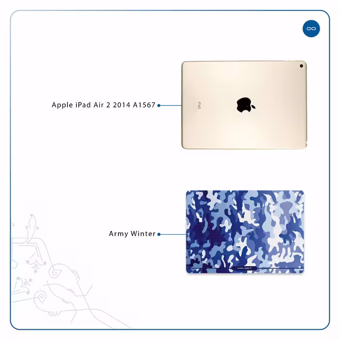 برچسب پوششی ماهوت مدل Army-Winter مناسب برای تبلت اپل iPad Air 2 2014 A1567