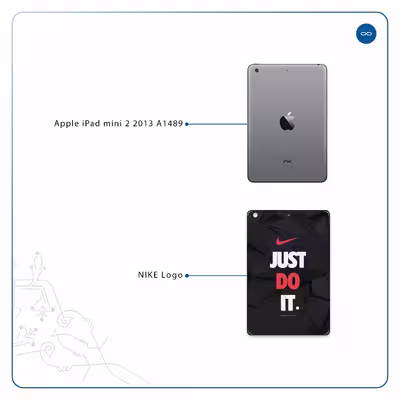 برچسب پوششی ماهوت مدل NIKE-Logo مناسب برای تبلت اپل iPad mini 2 2013 A1489