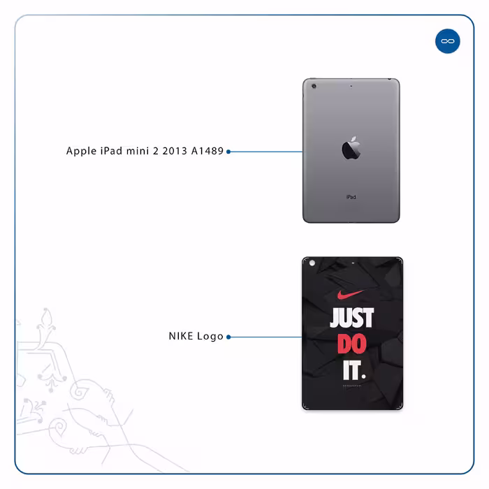 برچسب پوششی ماهوت مدل NIKE-Logo مناسب برای تبلت اپل iPad mini 2 2013 A1489