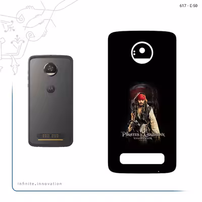 برچسب پوششی ماهوت مدل PIRATES OF THE CARIBBEAN مناسب برای گوشی موبایل موتورولا Moto Z