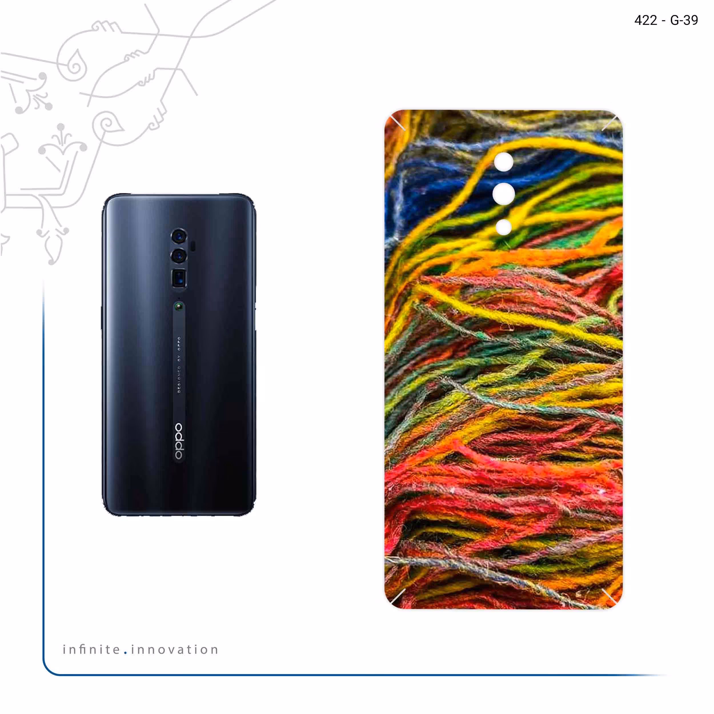 برچسب پوششی ماهوت مدل Fabric Texture 9 مناسب برای گوشی موبایل اپو RENO 10X