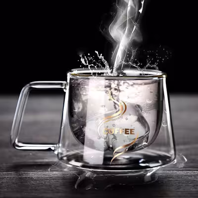 فنجان مدل دوجداره کد 151 بسته 2 عددی 