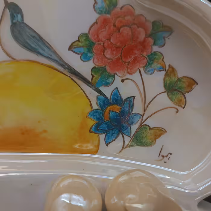 شیرینی خوری سرامیکی هیوا طرح غنچه کد 11115623