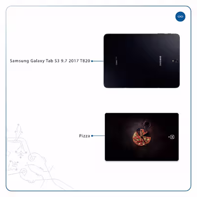 برچسب پوششی ماهوت مدل Pizza مناسب برای تبلت سامسونگ Galaxy Tab S3 9.7 2017 T820