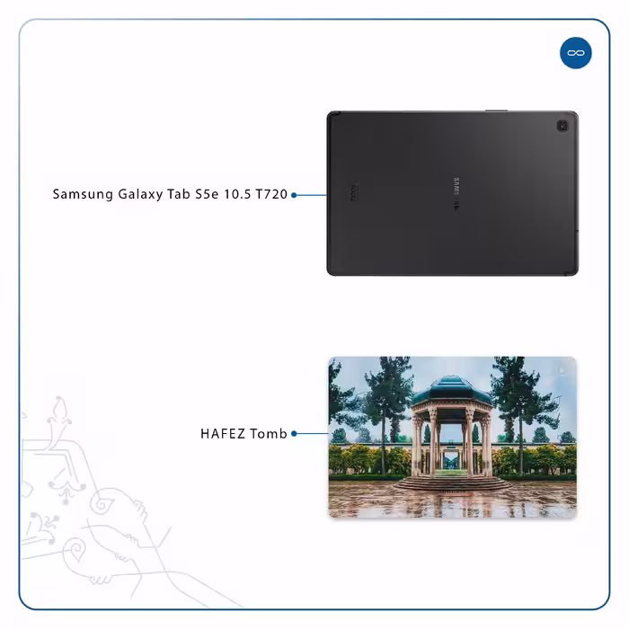برچسب پوششی ماهوت مدل HAFEZ-Tomb مناسب برای تبلت سامسونگ Galaxy Tab S5e 10.5 2019 T720