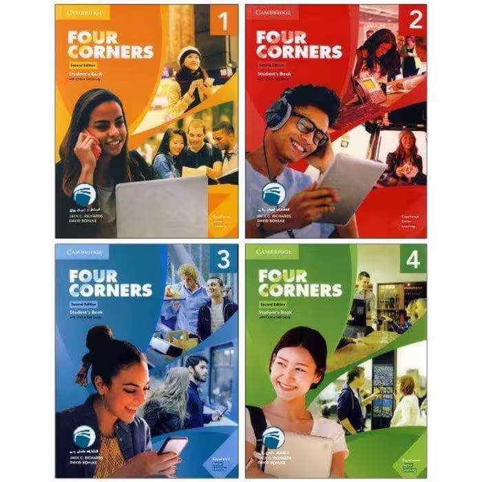 کتاب Four Corners اثر Jack C Richard and David Bohlke انتشارات دنیای زبان 4 جلدی
