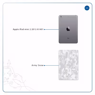 برچسب پوششی ماهوت مدل Army-Snow مناسب برای تبلت اپل iPad mini 2 2013 A1491