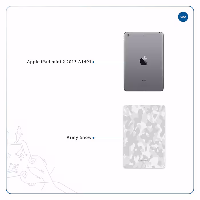 برچسب پوششی ماهوت مدل Army-Snow مناسب برای تبلت اپل iPad mini 2 2013 A1491