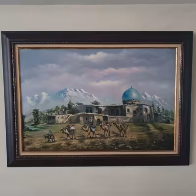 تابلو نقاشی رنگ روغن مدل گنبد