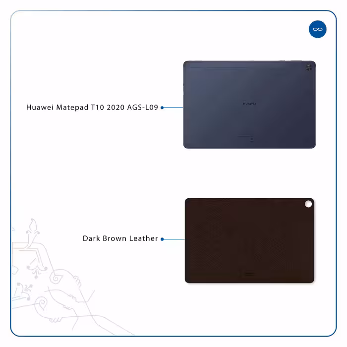 برچسب پوششی ماهوت مدل Dark-Brown-Leather مناسب برای تبلت هوآوی Matepad T10 2020 AGS-L09