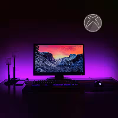 چراغ دیواری نئون دیزاین طرح Xbox-GL_WHT