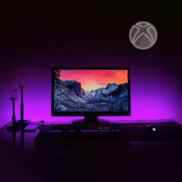 چراغ دیواری نئون دیزاین طرح Xbox-GL_WHT