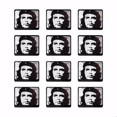 زیر لیوانی ماهوت مدل Che-Guevara بسته 12 عددی