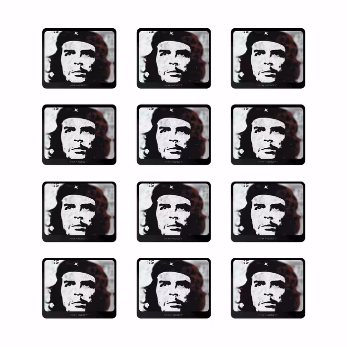 زیر لیوانی ماهوت مدل Che-Guevara بسته 12 عددی