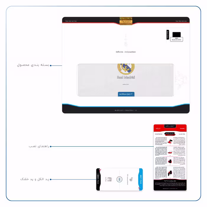 برچسب پوششی ماهوت مدل Real-Madrid مناسب برای تبلت اپل iPad Air 2013 A1476