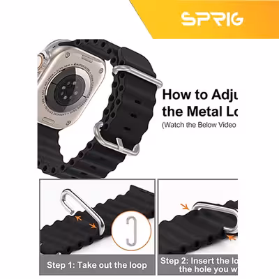 بند اسپریگ مدل Ocean-Alpine مناسب برای اپل واچ Ultra 49 میلی متر مجموعه دو عددی