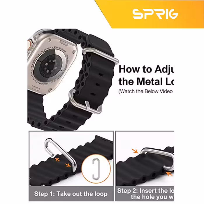 بند اسپریگ مدل Ocean-Alpine مناسب برای اپل واچ Ultra 49 میلی متر مجموعه دو عددی