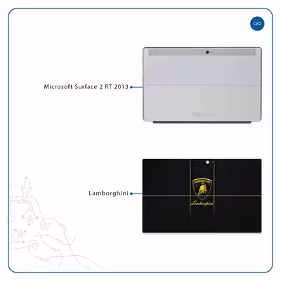 برچسب پوششی ماهوت مدل Lamborghini مناسب برای تبلت مایکروسافت Surface 2 RT 2013