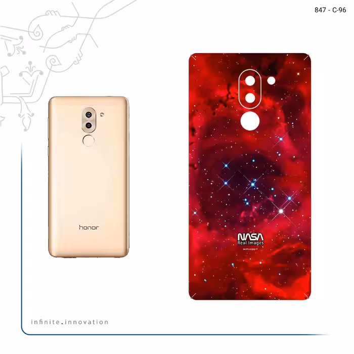 برچسب پوششی ماهوت مدل Universe b NASA 10 مناسب برای گوشی موبایل آنر 6X