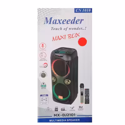 اسپیکر بلوتوثی قابل حمل مکسیدر مدل MX - DJ2101/CN - 1010
