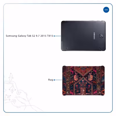 برچسب پوششی ماهوت مدل Rug مناسب برای تبلت سامسونگ Galaxy Tab S2 9.7 2015 T815