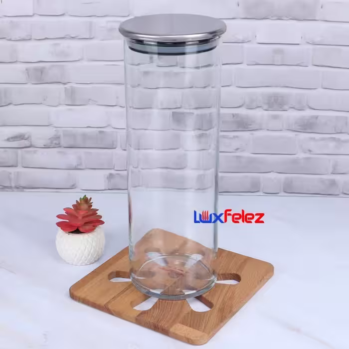 بانکه ماکارانی لونا گلس مدل درب استیل