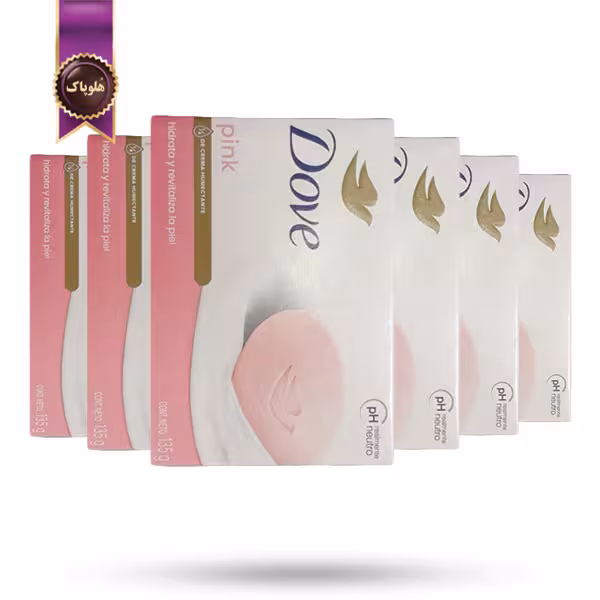 6 عدد صابون داو dove مدل صورتی pink وزن 135 گرم (اورجینال)