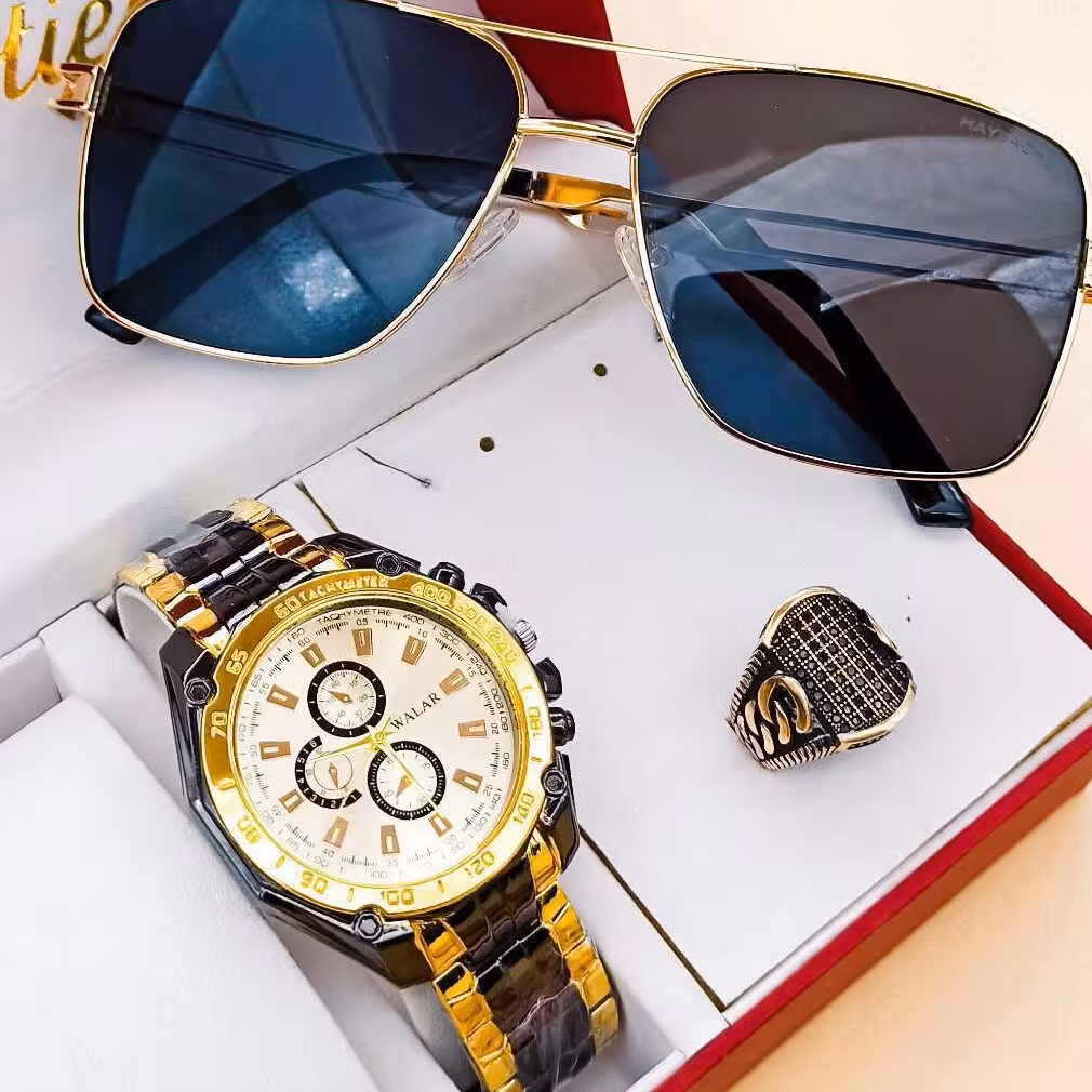   ست ساعت و انگشتر عینک مردانه