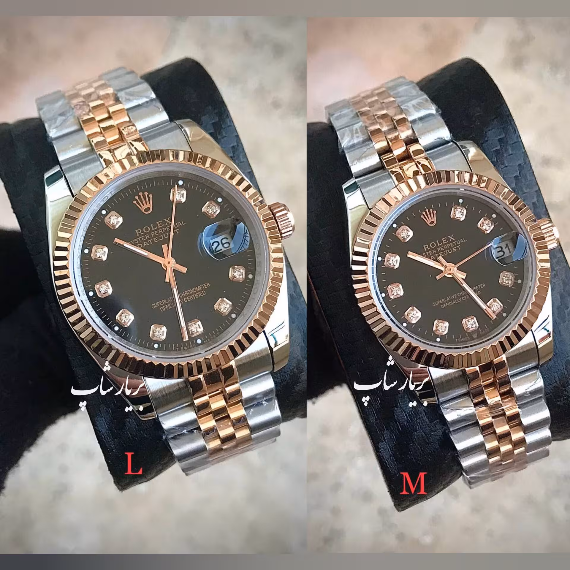 ساعت ست رولکس ROLEX WATCH SET s/rg/bساعت ست مردانه و زنانه ساعت ست عروس و داماد