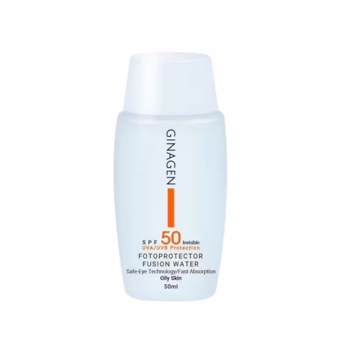 کرم ضدآفتاب ژیناژن بی رنگ پوست چرب و مختلط SPF50