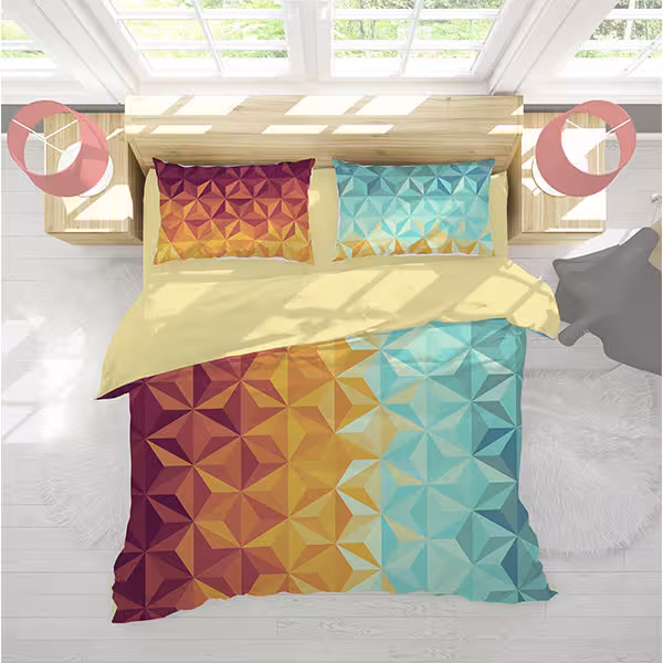 ست روتختی سه‌ بعدی دو نفره دستیکور مدل T161