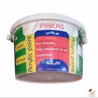 رنگ آکریلیک سفید پایه آب دبه 10 کیلویی درجه یک پیریکاس