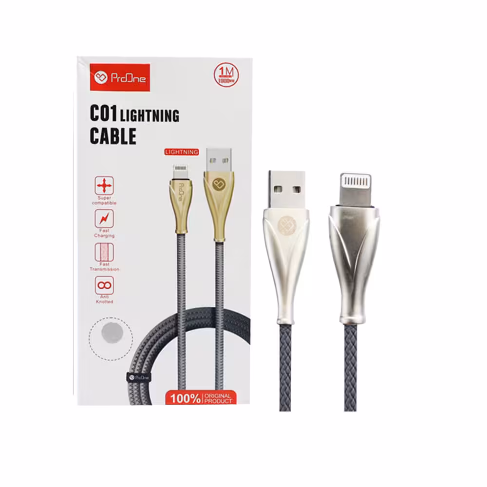 کابل تبدیل USB به لایتنینگ پرووان مدل C01 طول 1 متر