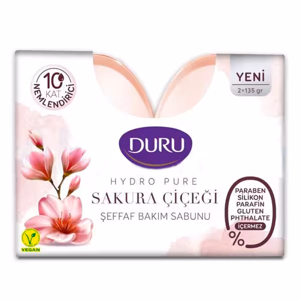 صابون دورو شیشه ای 2 عددی با رایحه گل آبرسان