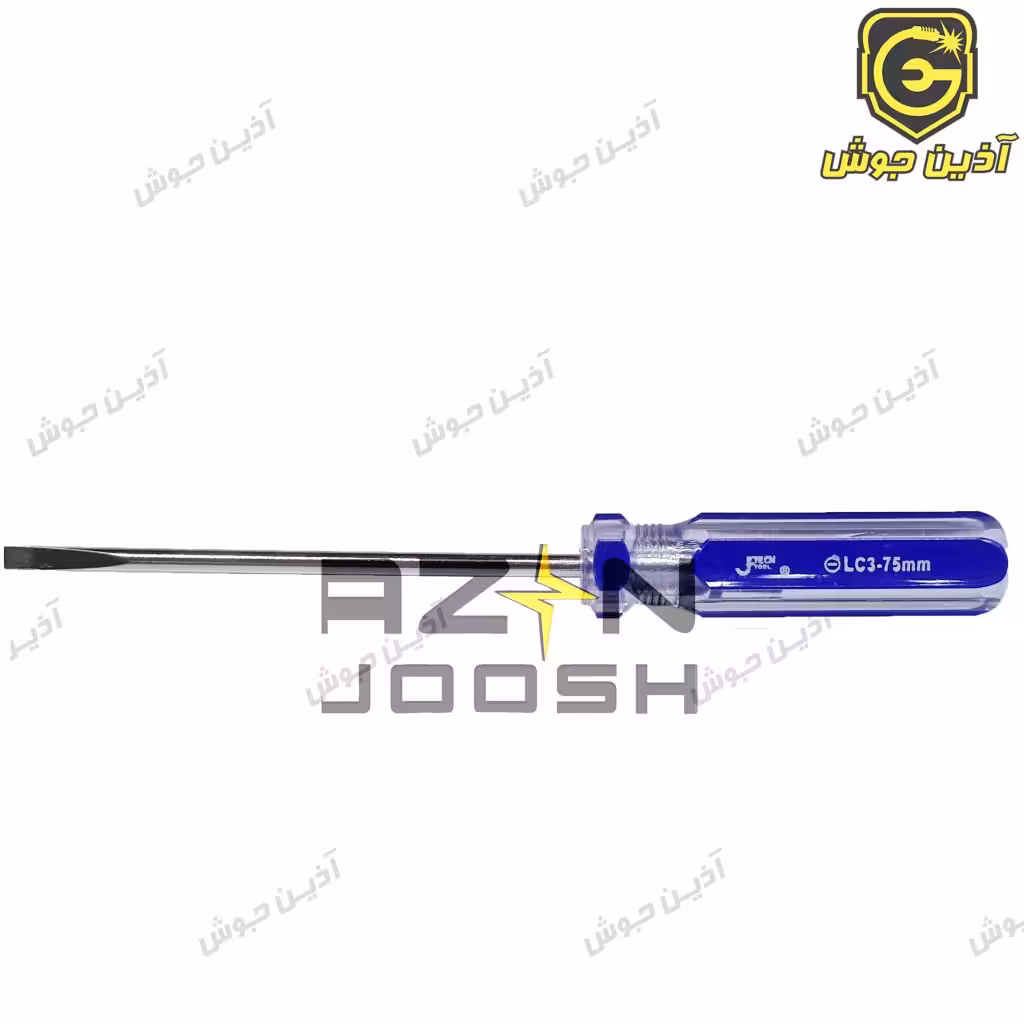 پیچ گوشتی دوسو 75*3 دسته کریستالی جی تک JeTech