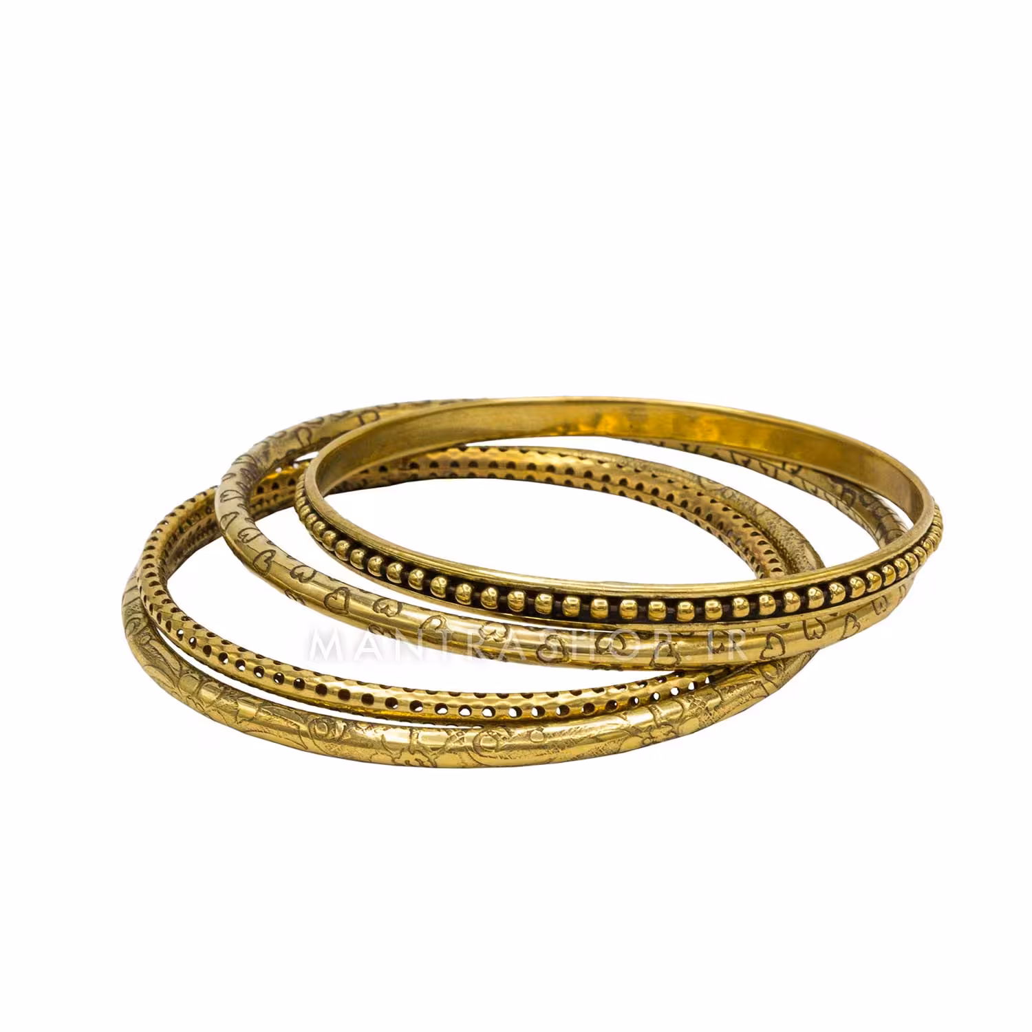 النگو برنجی دست ساز هندی ست چهار عددی کد 1319