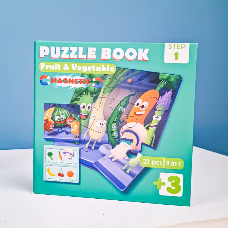 کتاب پازلی مگنتی 27 تکه طرح سبزیجات کد 896907