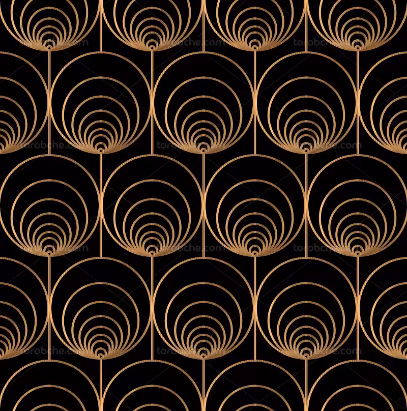 وکتور پترن مشکی و طلایی | گرافیک با طعم تربچه
