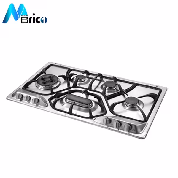 گاز رومیزی اخوان کد G28 شش شعله استیل