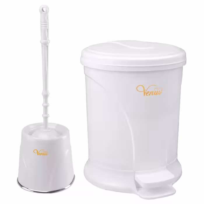 ست سطل زباله و فرچه ونوس پلاستیک کد S440 | کالا مکس