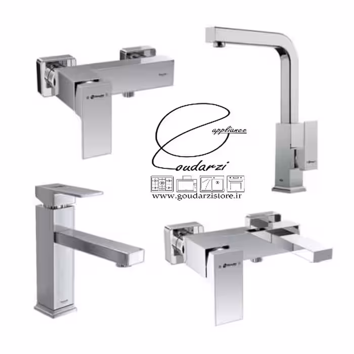 ست شیرالات شودر مدل اروپا کروم