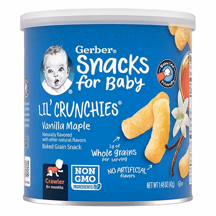 اسنک پفک گربر با طعم وانیلی افرا بالای 8 ماه حجم 42 گرم