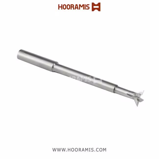 مته اختصاصی چهار پر T شکل  8*100*65*12  از جنس Solid Carbide جهت پولیش داخلی در پروفیلهای uPVC در ماشینهای  Elumatec , Rotox , Sturz , Urban , etc